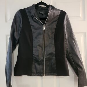 Baccini Women's Black Leather Jacket